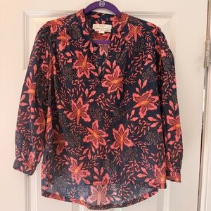 Trovata Birds of Paradise Long Sleeve Blouse Size S